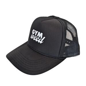 Gym Weed Athletic Focus Drink Trucker Hat Black One Size